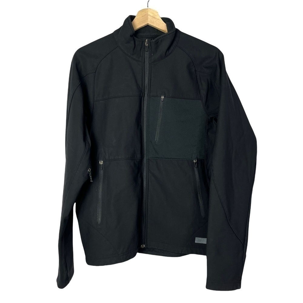 REI Black Full Zip Hard Shell Water Resistant Jacket S